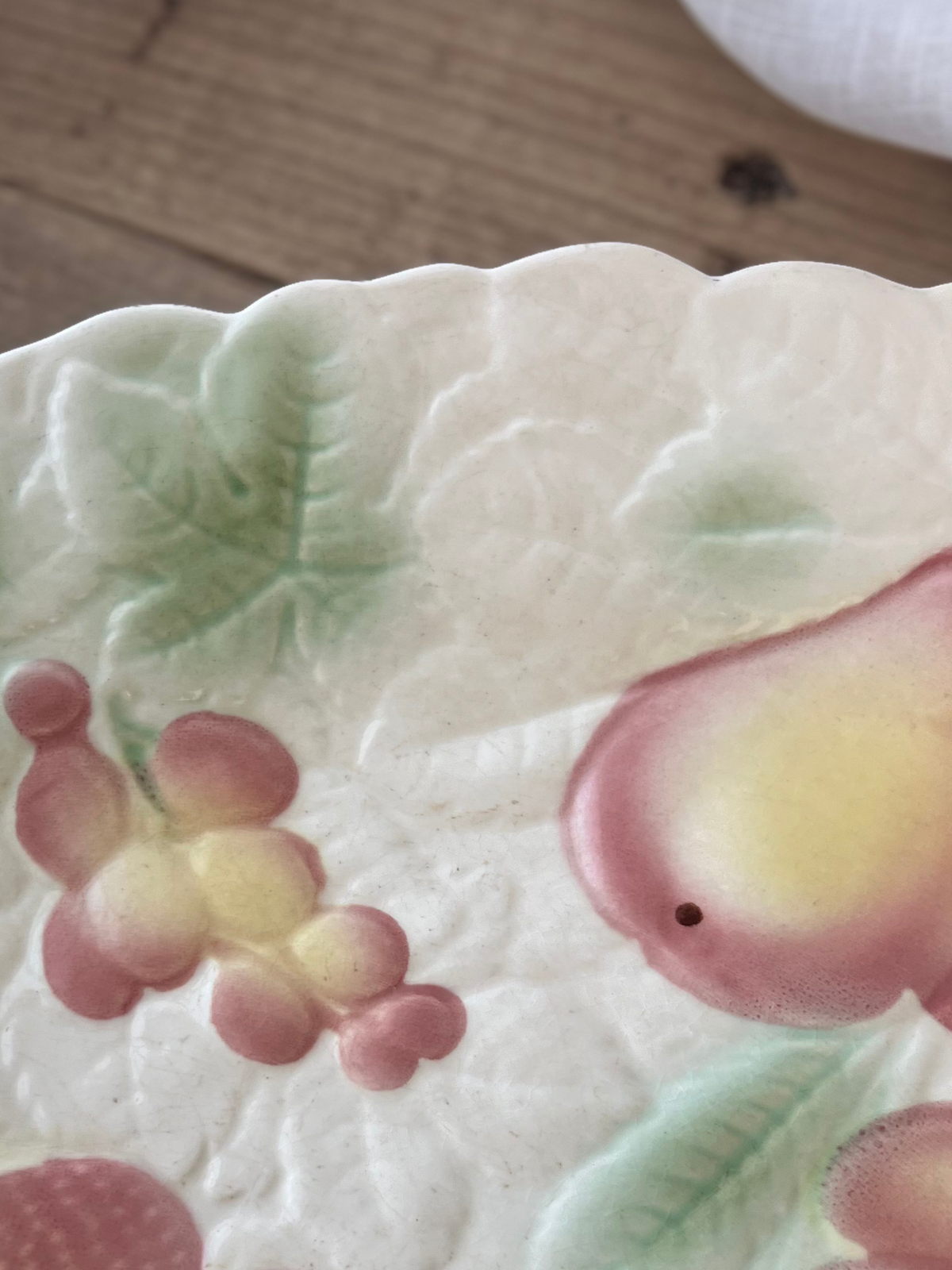 SALINS Fruits Barbotine Oval Plate 33cm｜サラン フルーツ バルボティーヌ　大皿