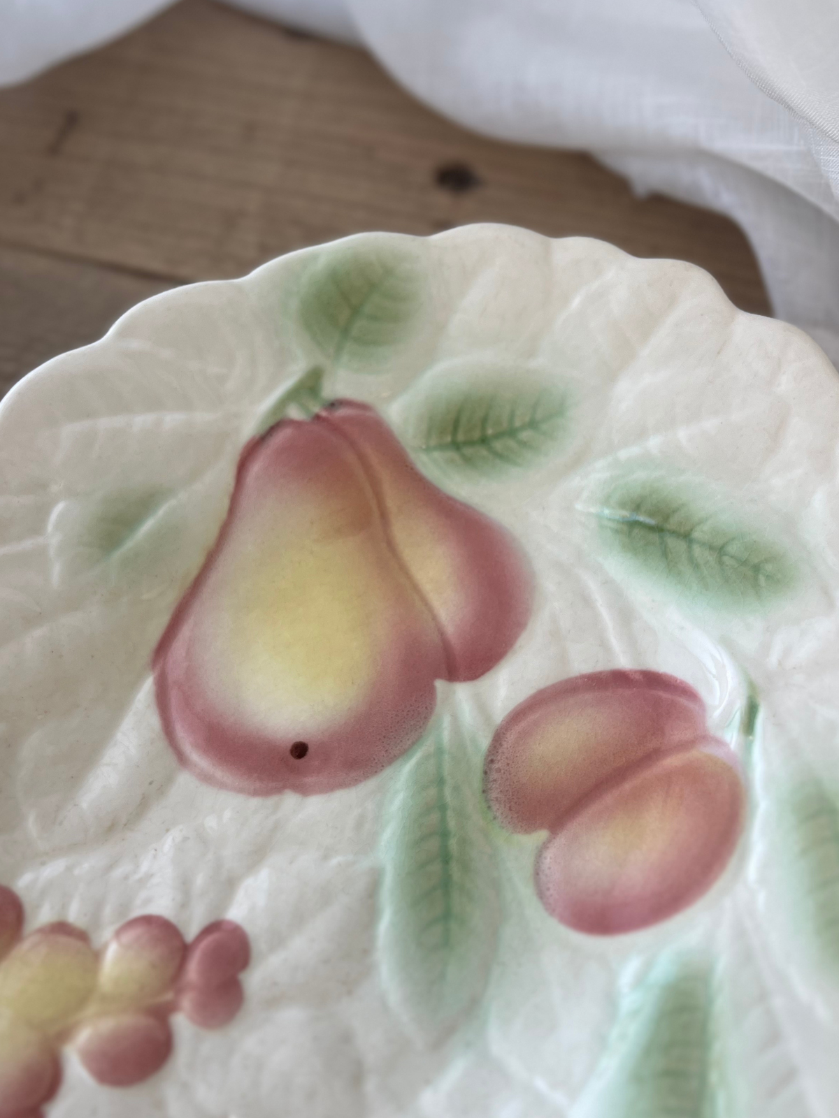 SALINS Fruits Barbotine Oval Plate 33cm｜サラン フルーツ バルボティーヌ　大皿