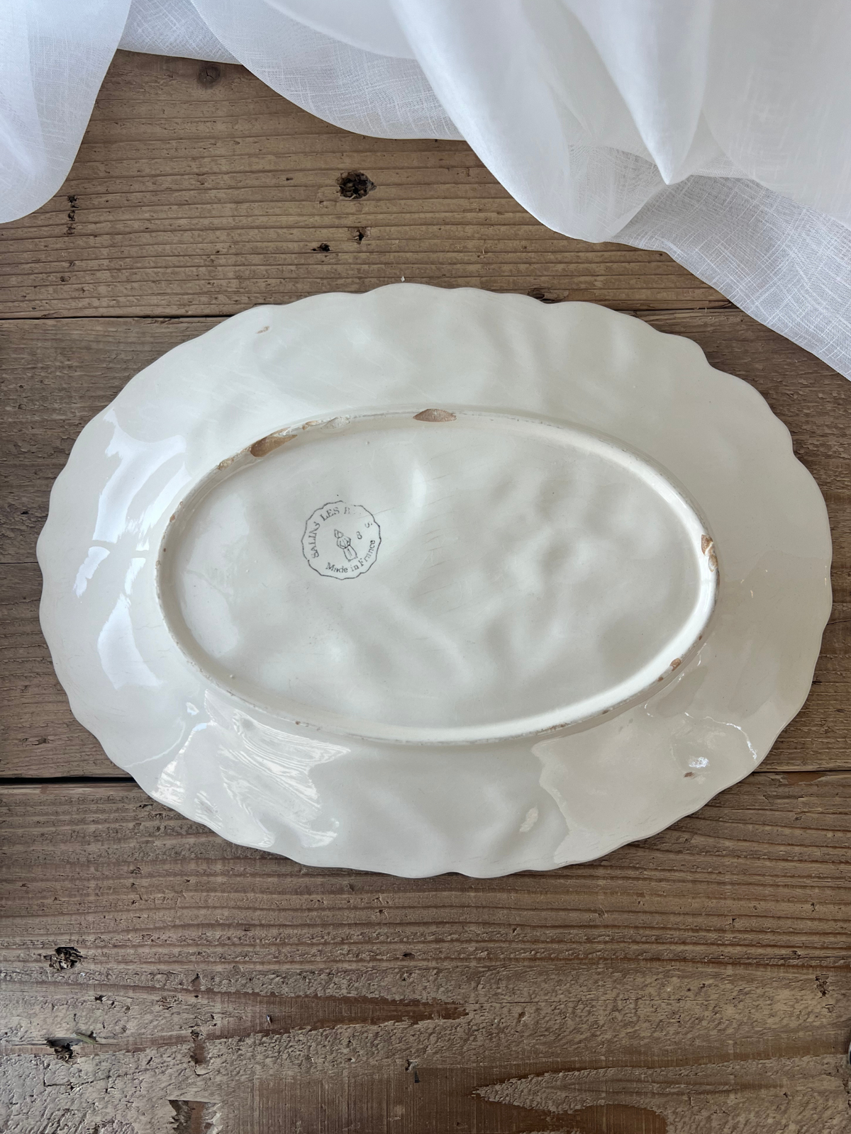 SALINS Fruits Barbotine Oval Plate 33cm｜サラン フルーツ バルボティーヌ　大皿