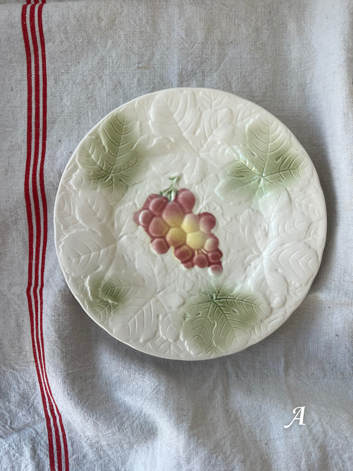 SALINS LES RAISINS Barbotine Dessert Plate 19.8cm｜サラン レ レザン バルボティーヌ