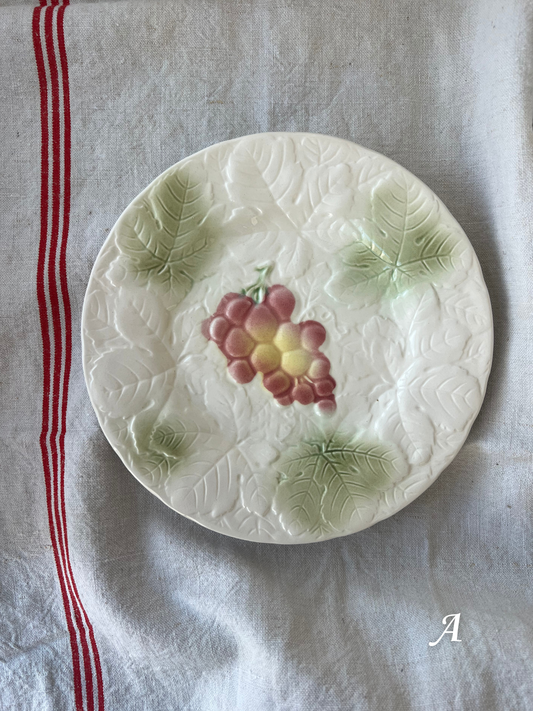 SALINS LES RAISINS Barbotine Dessert Plate 19.8cm｜サラン レ レザン バルボティーヌ
