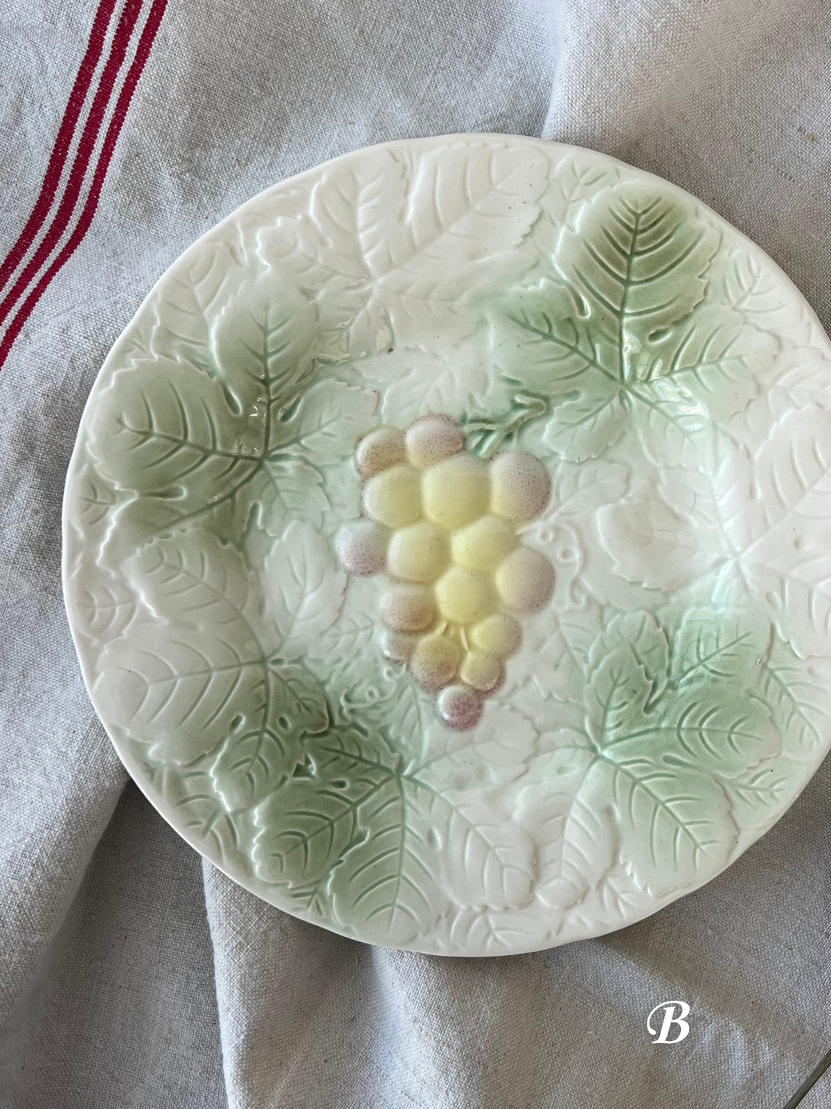 SALINS LES RAISINS Barbotine Dessert Plate 19.8cm｜サラン レ レザン バルボティーヌ