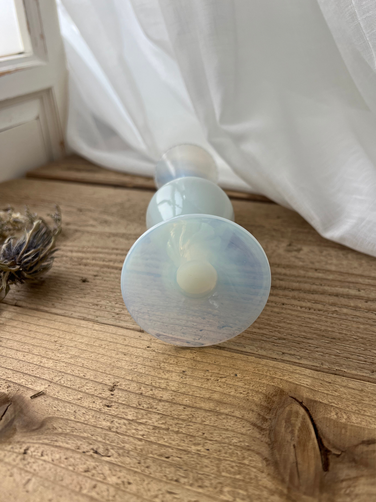 Opaline Glass Soliflore White Flower Vase 18cm｜ オパリンガラス ソリフロー ル ホワイト 一輪挿し