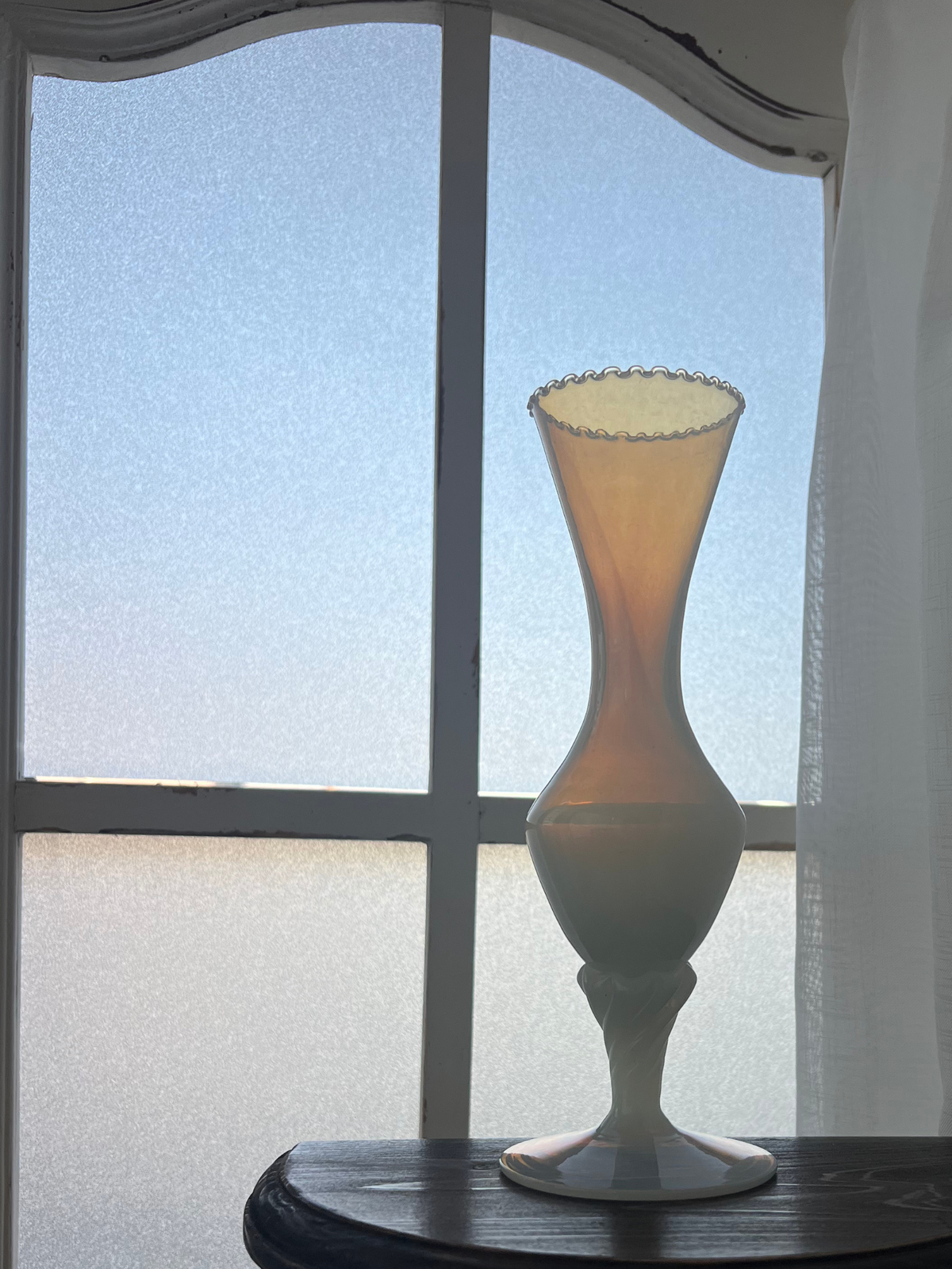 Opaline Glass Soliflore White Flower Vase 18cm｜ オパリンガラス ソリフロー ル ホワイト 一輪挿し