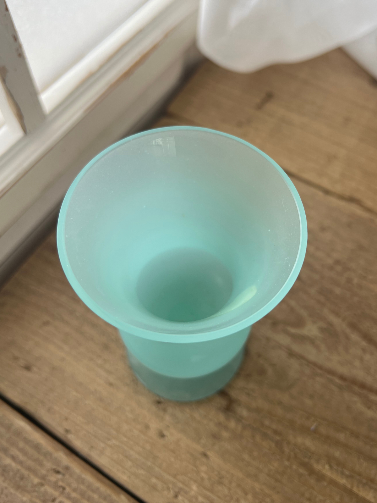 Opaline Glass Green Flower Vase 12cm｜ オパリンガラス  グリーン 一輪挿し