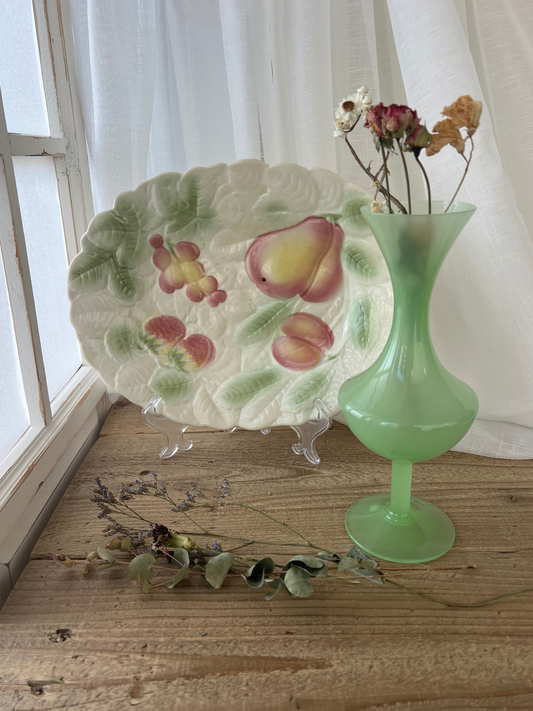 SALINS Fruits Barbotine Oval Plate 33cm｜サラン フルーツ バルボティーヌ　大皿