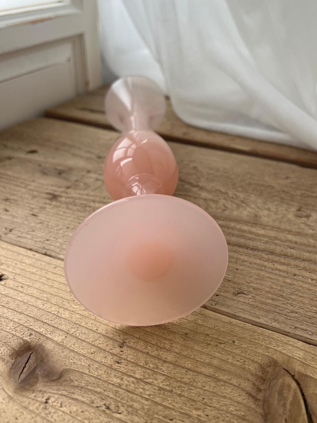 Opaline Glass Soliflore Pink Flower Vase 20cm｜ オパリンガラス ソリフロー ル ピンク 一輪挿し