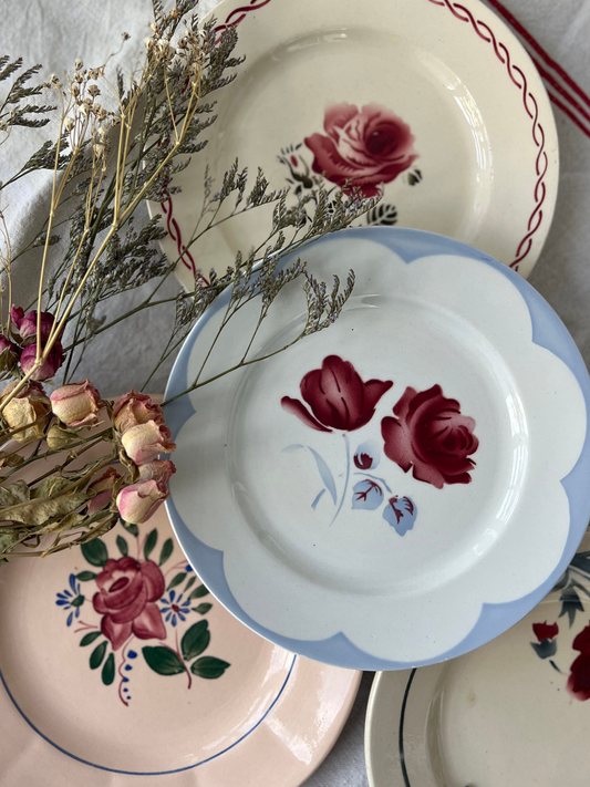 Floral Dessert Plates Set of 4 19-20cm｜フローラル デザートプレート 4枚セット