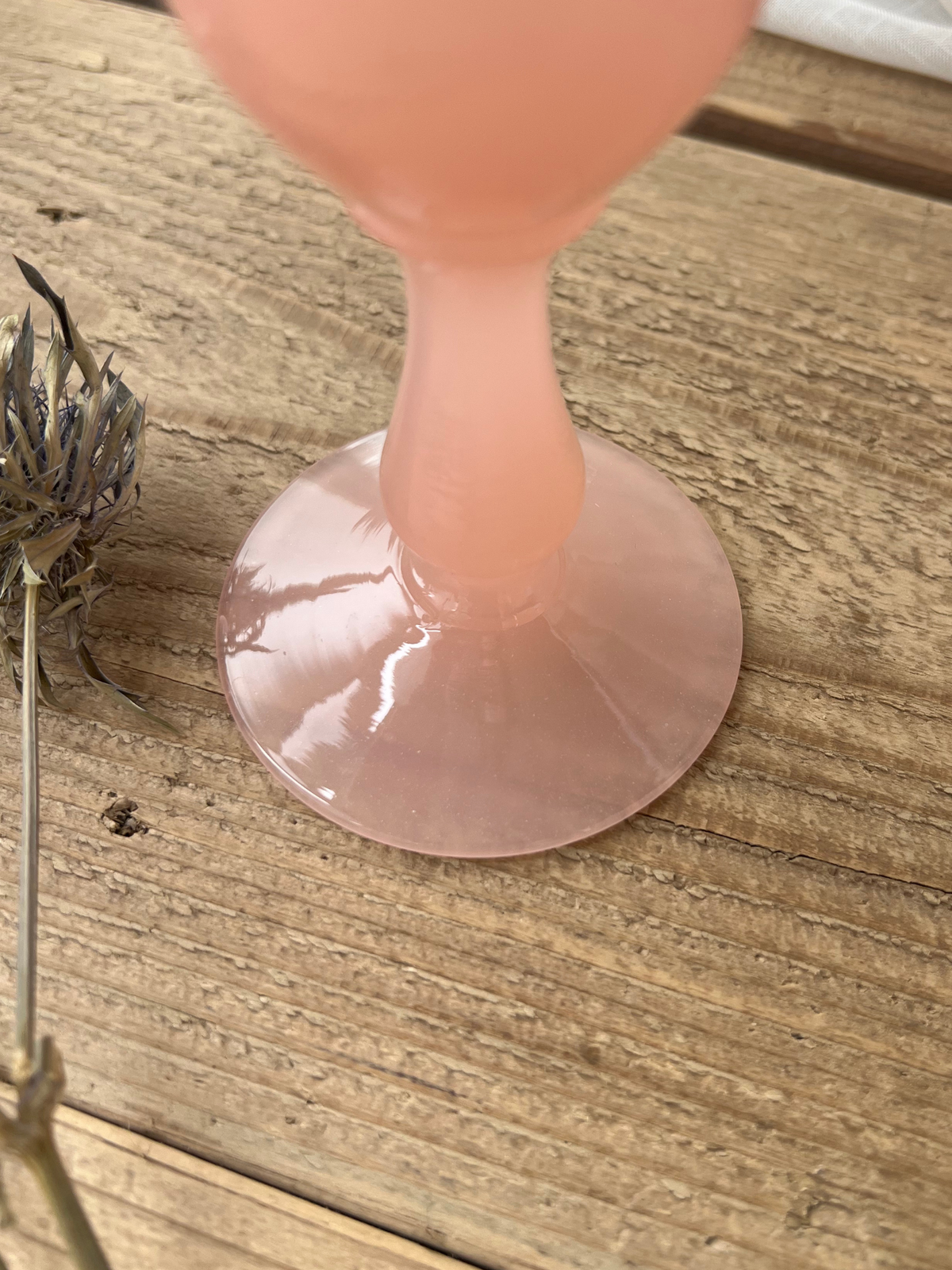 Opaline Glass Soliflore Pink Flower Vase 20cm｜ オパリンガラス ソリフロー ル ピンク 一輪挿し