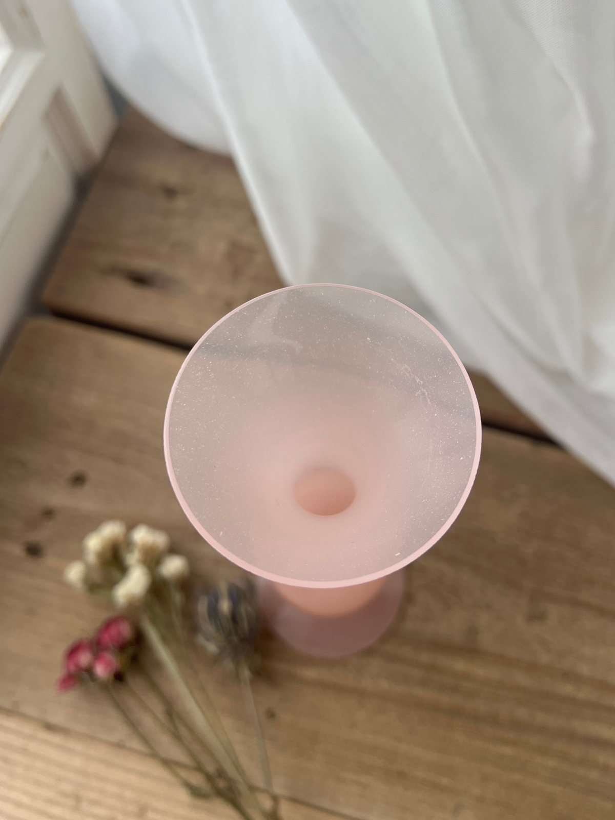 Opaline Glass Soliflore Pink Flower Vase 20cm｜ オパリンガラス ソリフロー ル ピンク 一輪挿し